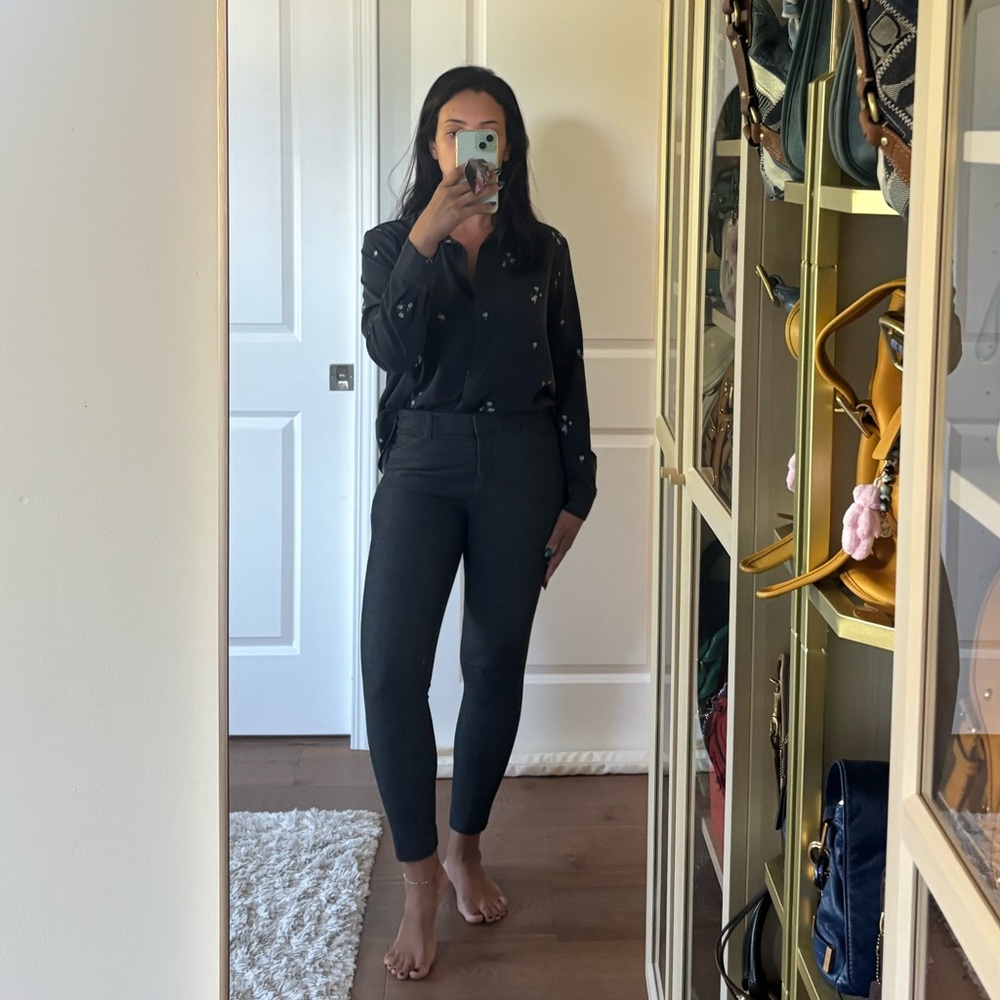 Express Women's Charcoal Cropped Pants